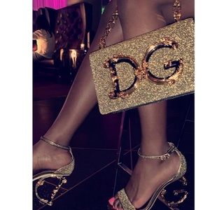Gold Dolce and Gabbana purse